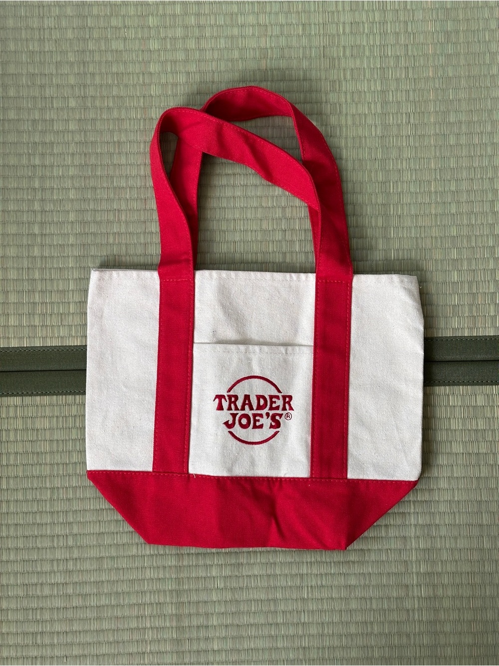 Trader Joe's mini tote bags, red, NWOT
